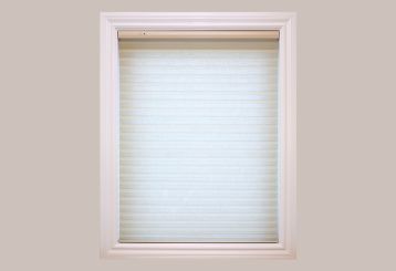 Detail of Cordless Roman Shades & Soft Fabric Window Blind